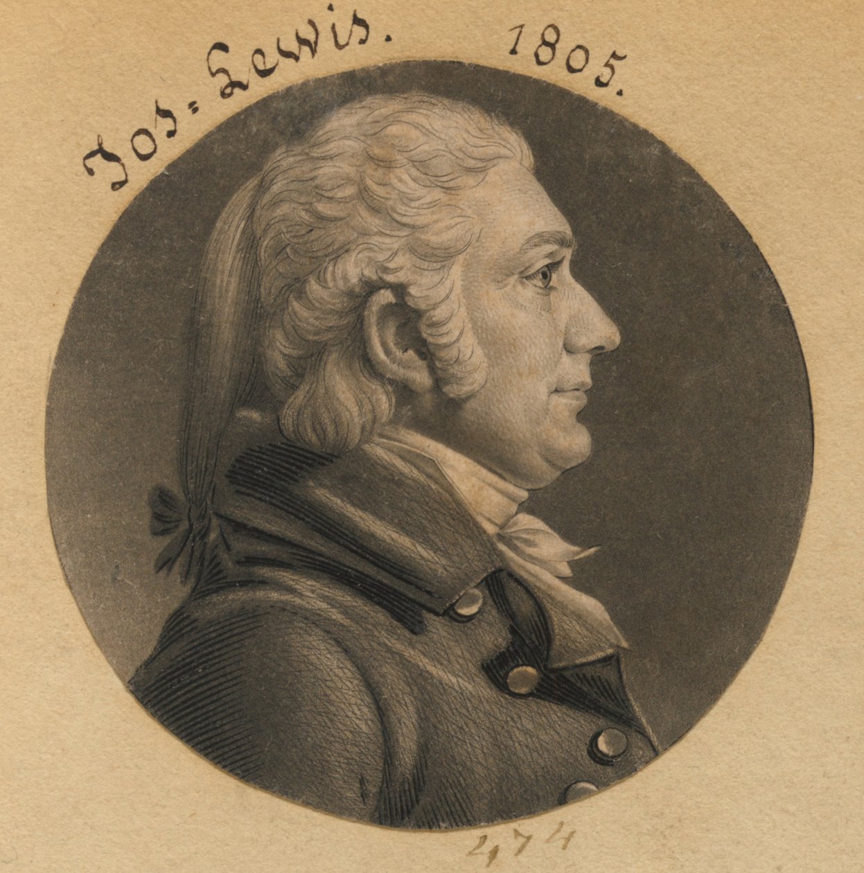 Joseph Lewis, Jr. af Charles Balthazar Julien Févret de Saint-Mémin