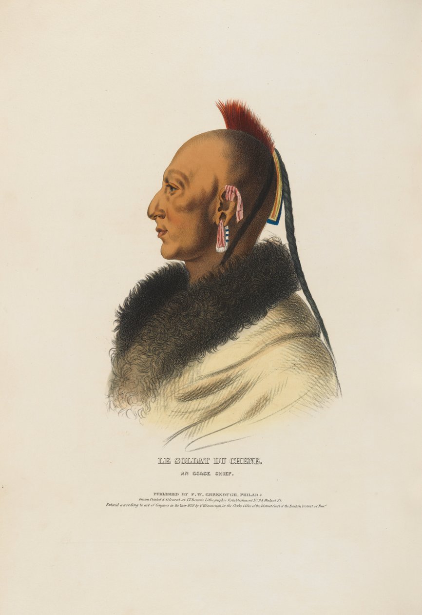 Le Soldat du Chêne - En osagehøvding af Charles Balthazar Julien Févret de Saint-Mémin
