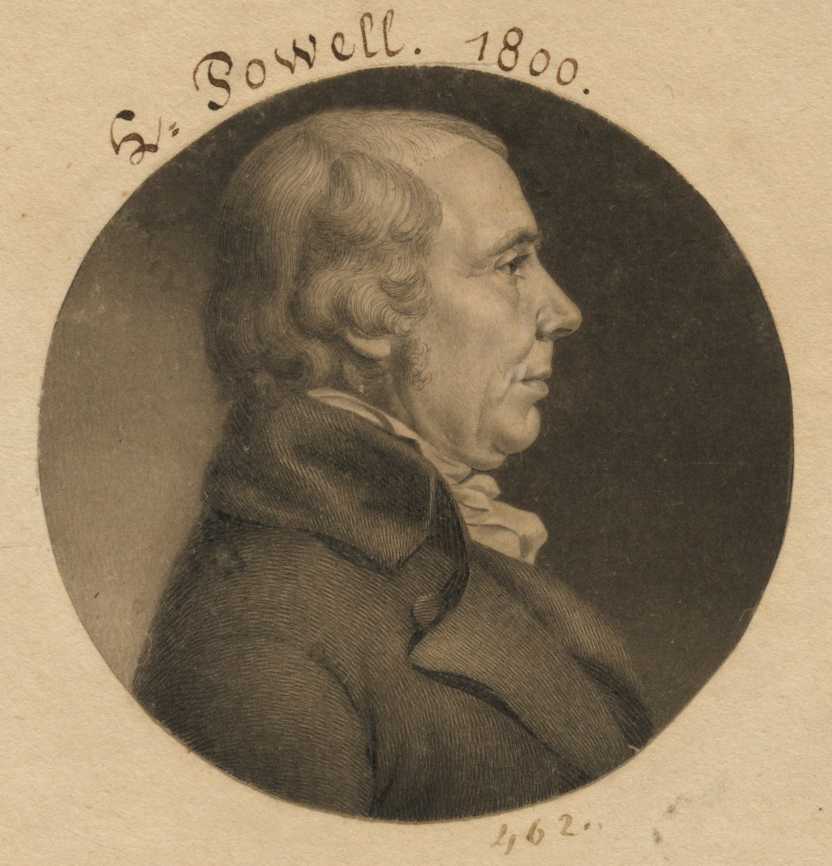 Levin Powell af Charles Balthazar Julien Févret de Saint-Mémin