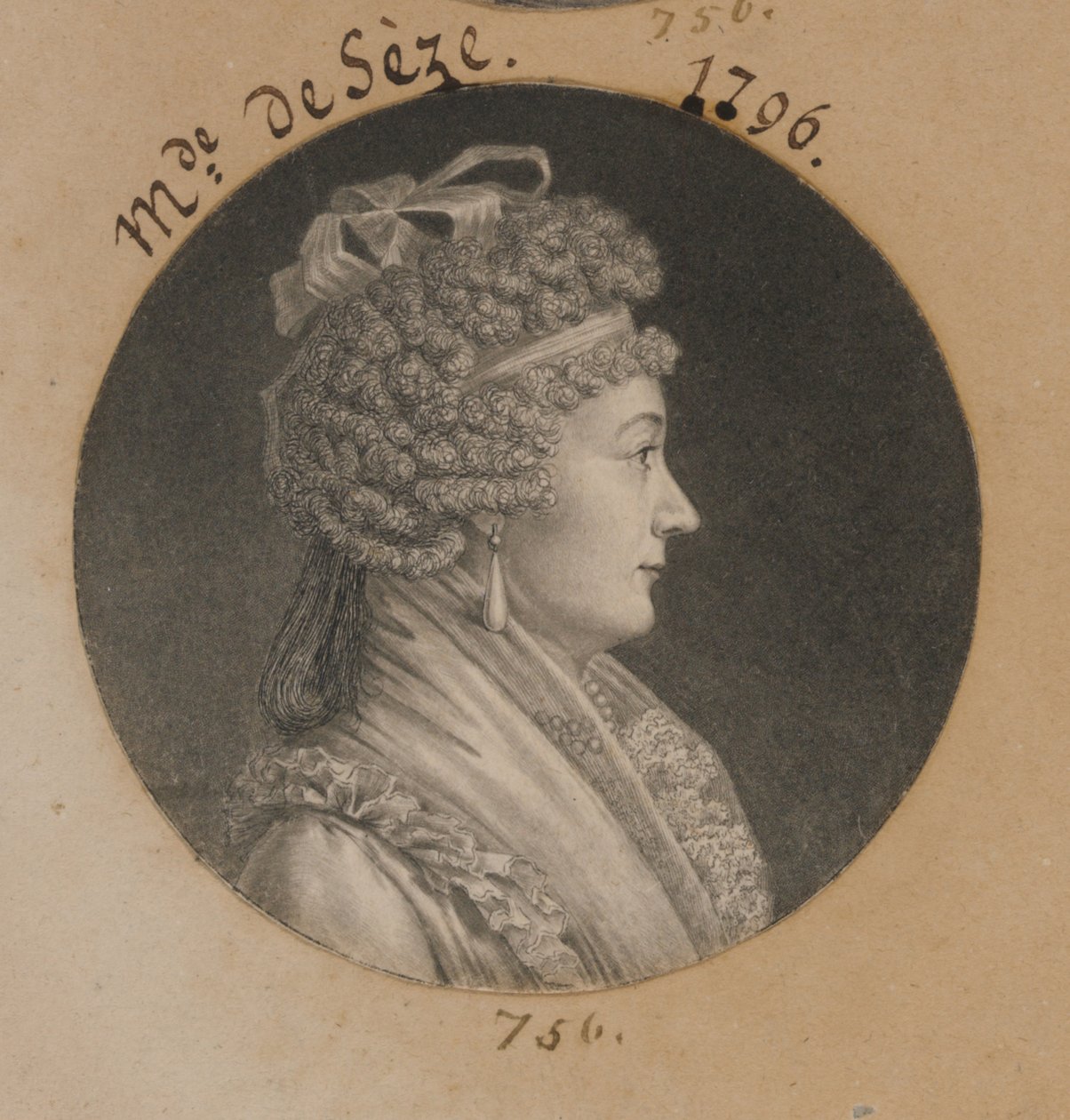Madame de Sèze af Charles Balthazar Julien Févret de Saint-Mémin