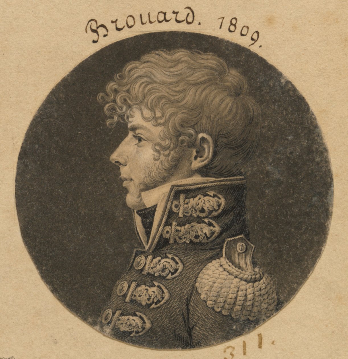 Michel Angelique Brouard af Charles Balthazar Julien Févret de Saint-Mémin