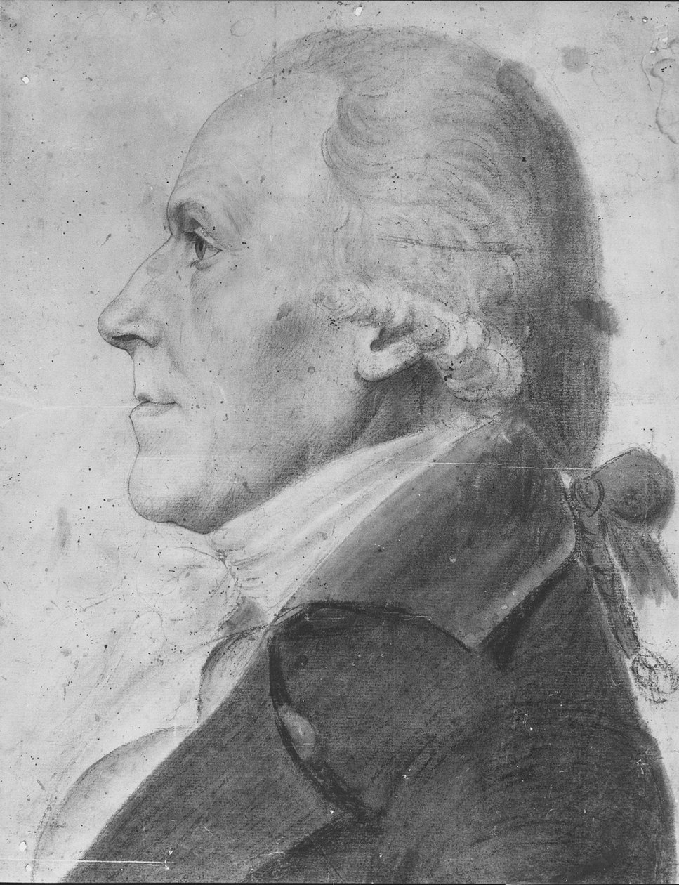 Portræt af en mand af Charles Balthazar Julien Févret de Saint-Mémin