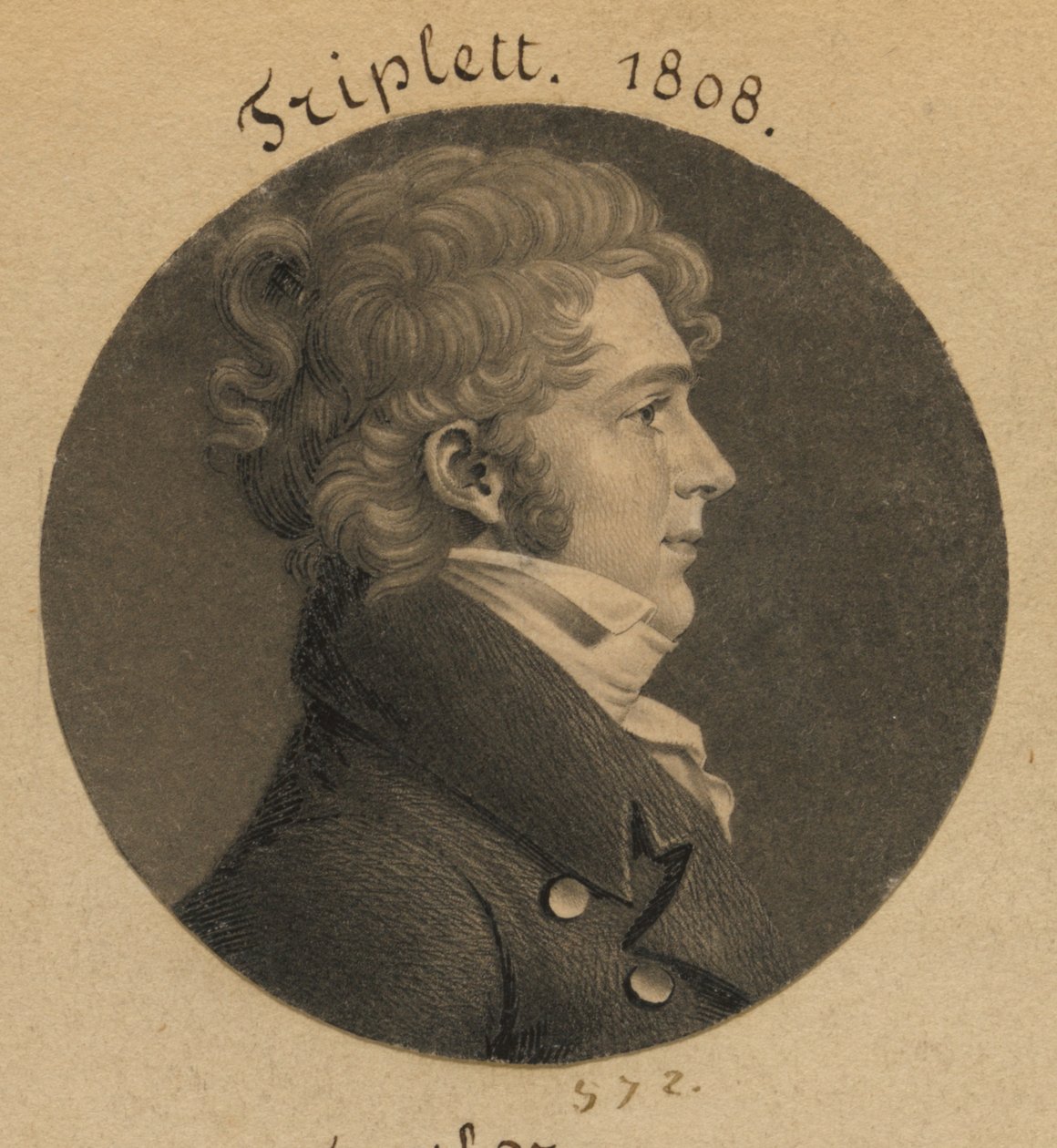 Muligvis Danile Triplett eller J. N. Luckett af Charles Balthazar Julien Févret de Saint-Mémin