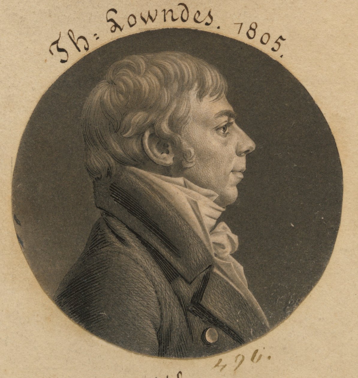 Thomas Lowndes af Charles Balthazar Julien Févret de Saint-Mémin
