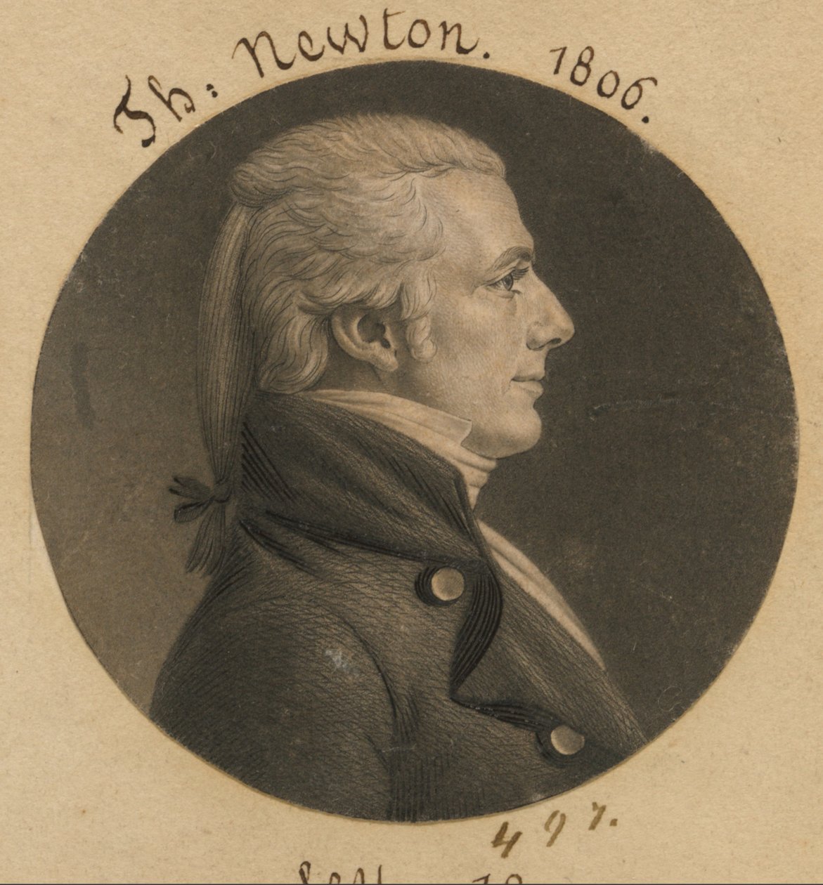 Thomas Newton, Jr. af Charles Balthazar Julien Févret de Saint-Mémin