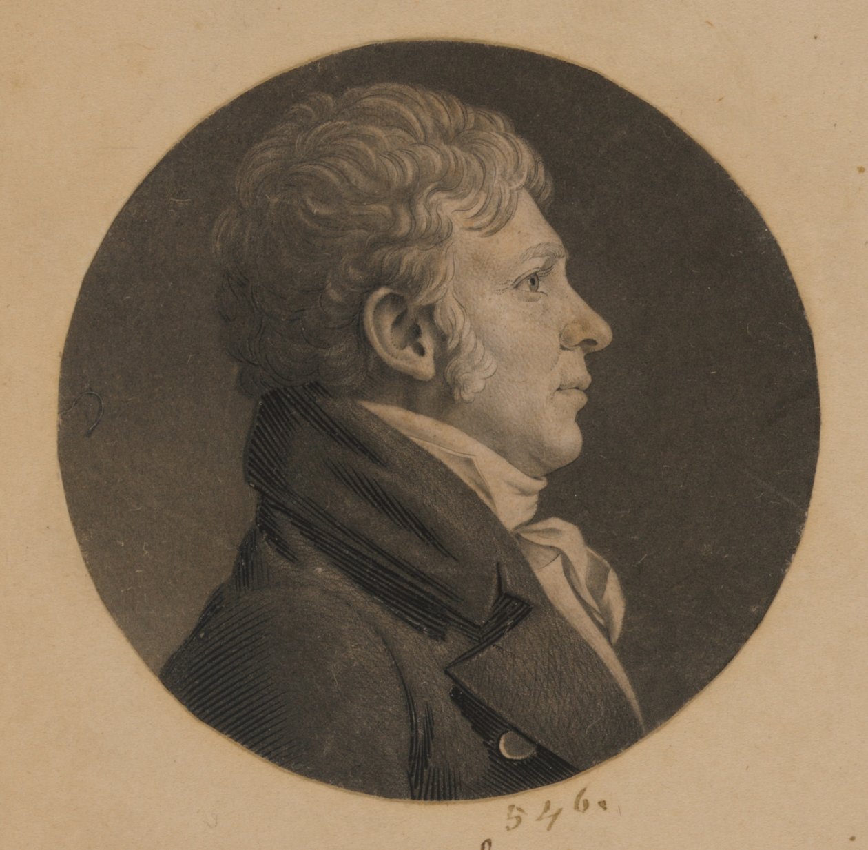 Ukendt mand af Charles Balthazar Julien Févret de Saint-Mémin