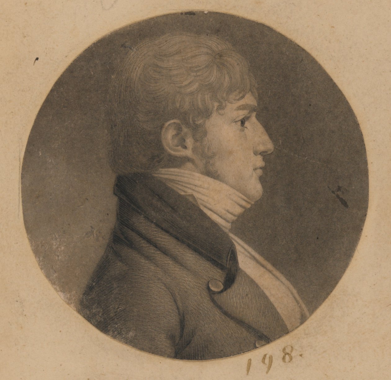 Ukendt mand af Charles Balthazar Julien Févret de Saint-Mémin