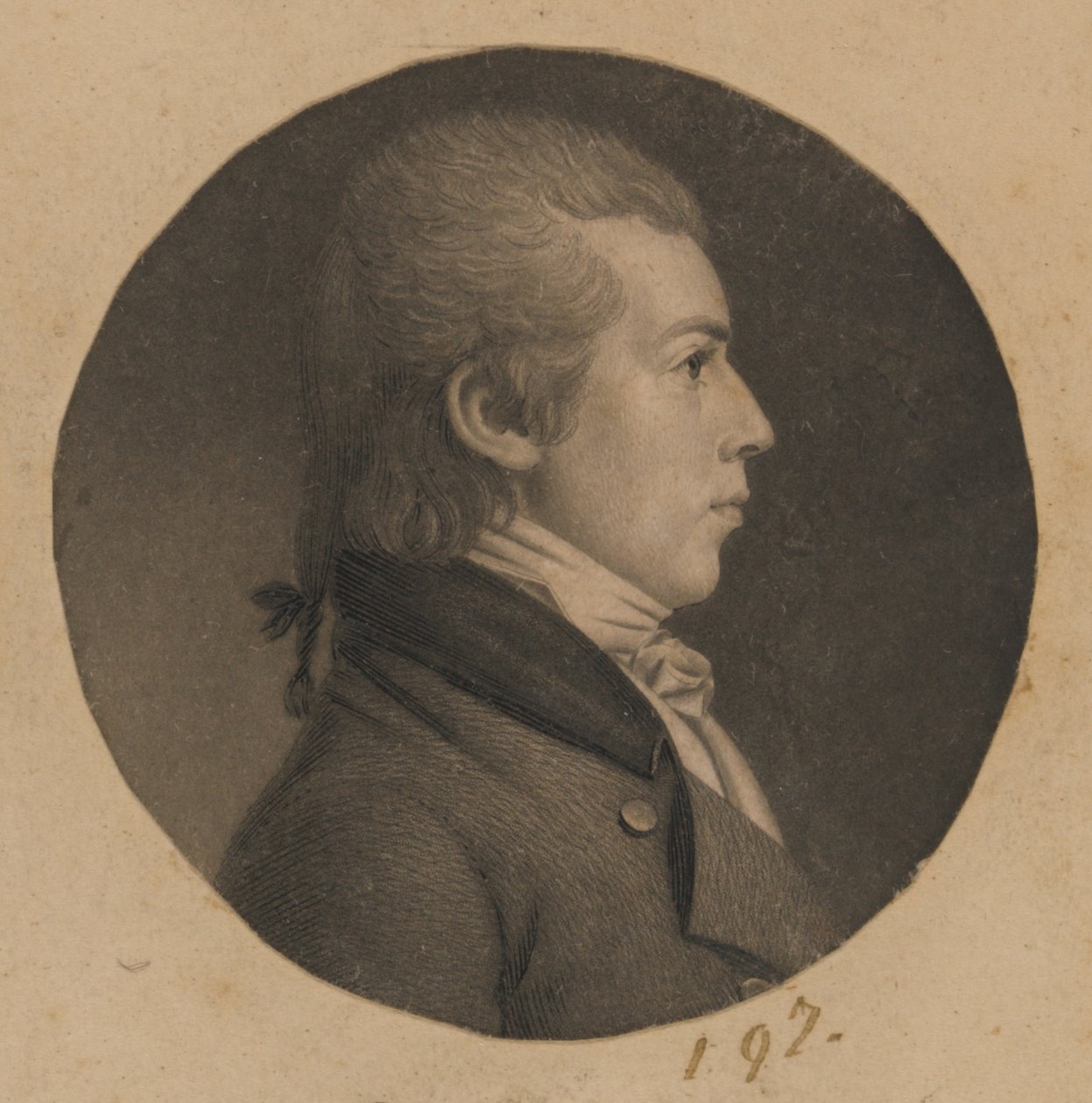 Ukendt mand af Charles Balthazar Julien Févret de Saint-Mémin