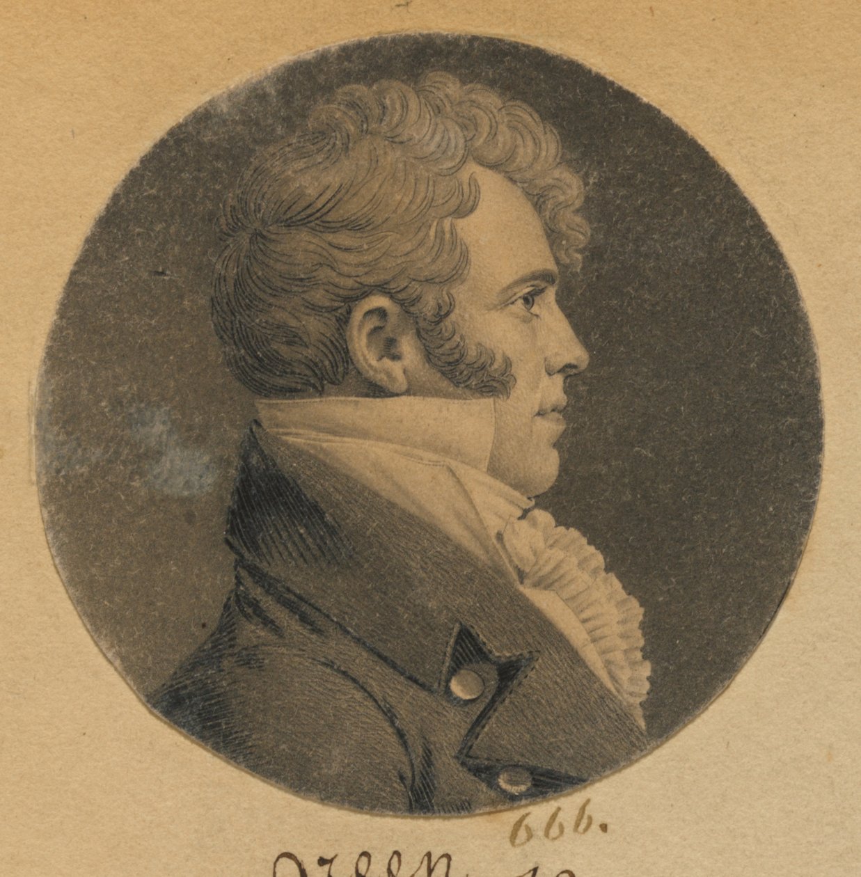 Uidentificeret mand af Charles Balthazar Julien Févret de Saint-Mémin
