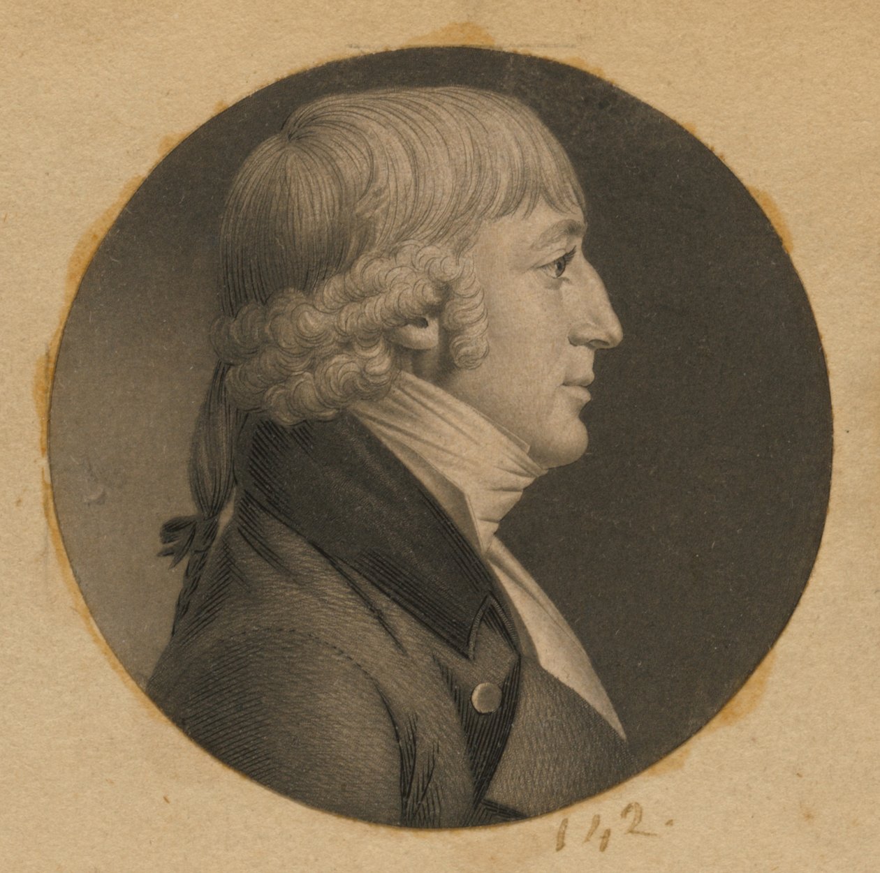 Uidentificeret mand af Charles Balthazar Julien Févret de Saint-Mémin
