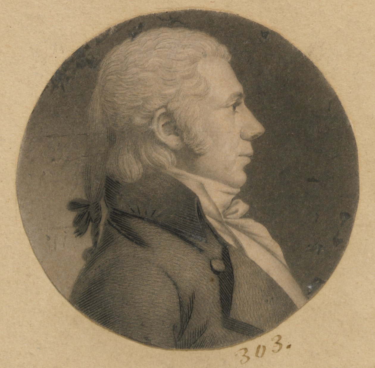 Uidentificeret mand af Charles Balthazar Julien Févret de Saint-Mémin
