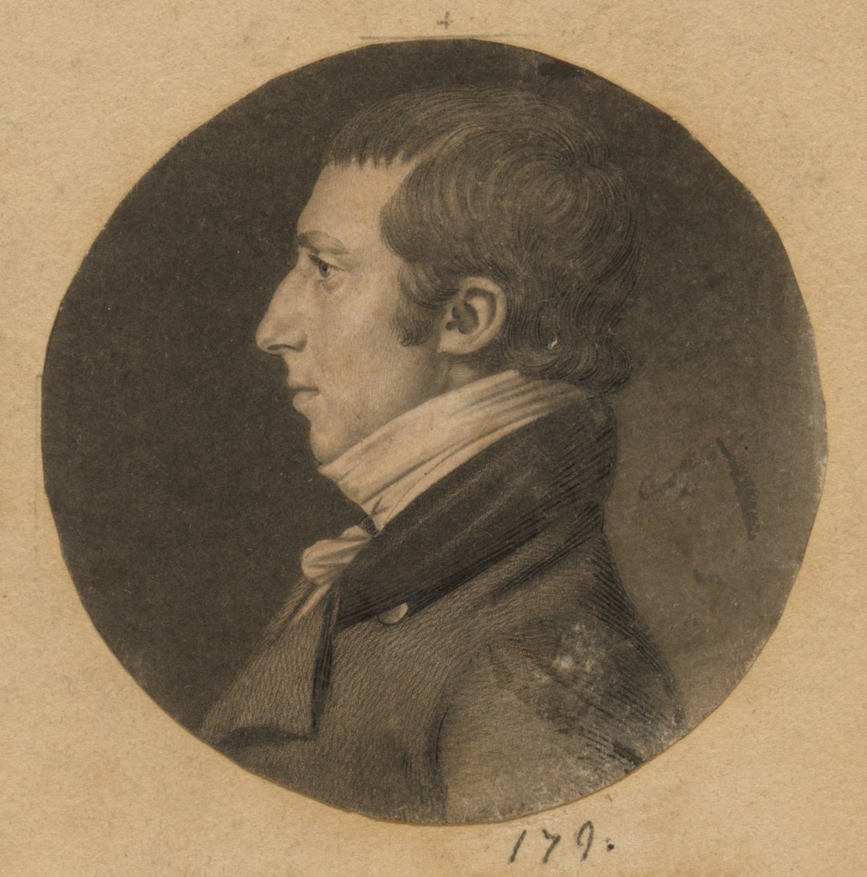 Uidentificeret mand af Charles Balthazar Julien Févret de Saint-Mémin