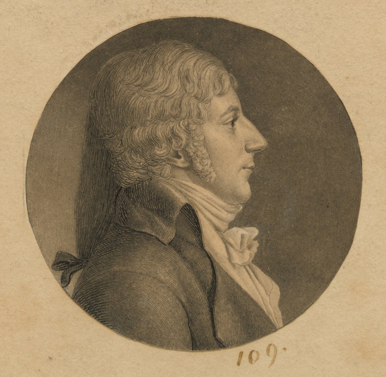 Uidentificeret mand af Charles Balthazar Julien Févret de Saint-Mémin
