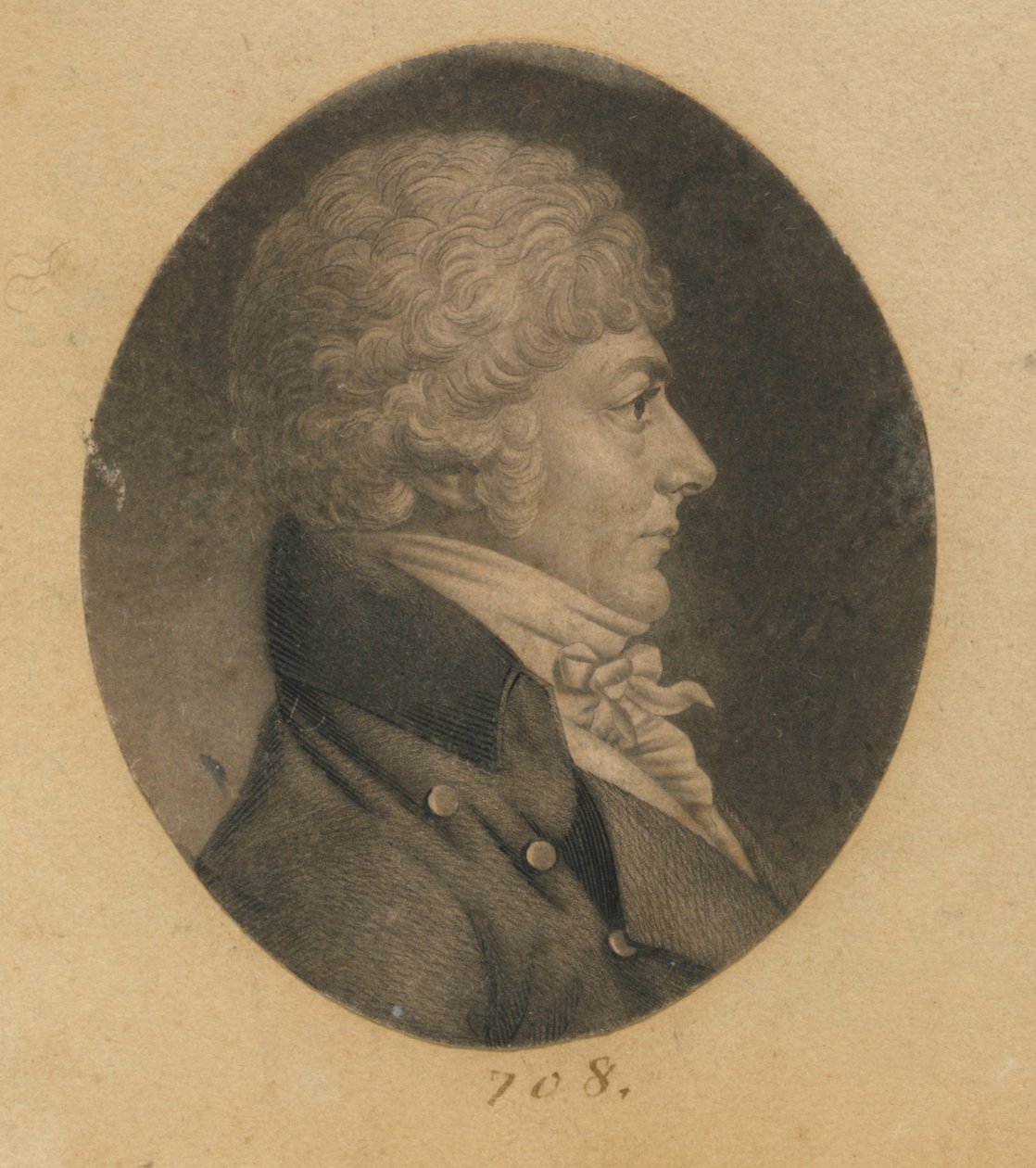 Uidentificeret mand af Charles Balthazar Julien Févret de Saint-Mémin