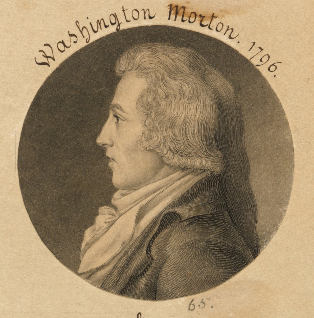 Washington Morton af Charles Balthazar Julien Févret de Saint-Mémin