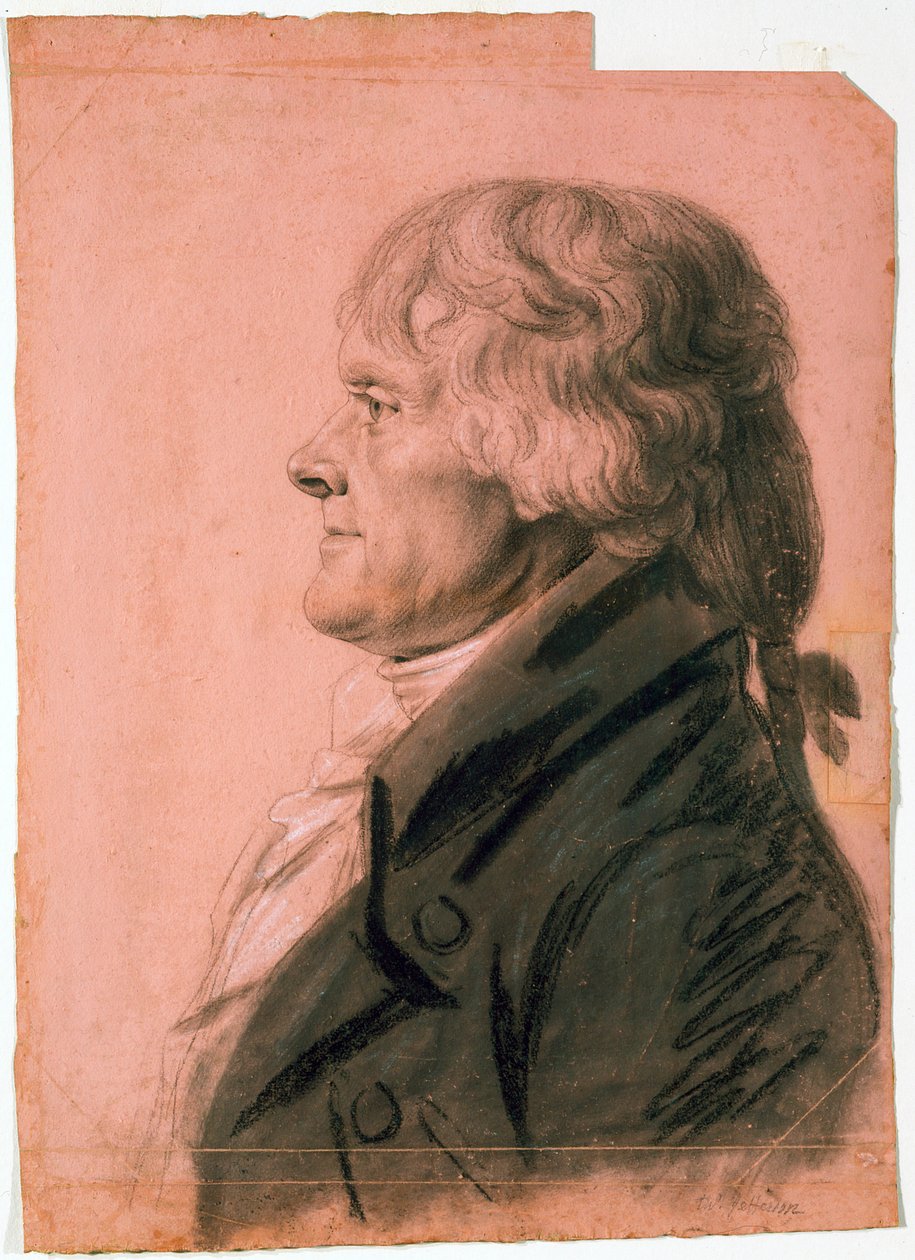Portræt af Thomas Jefferson af Charles Balthazar Julien Févret de Saint Mémin