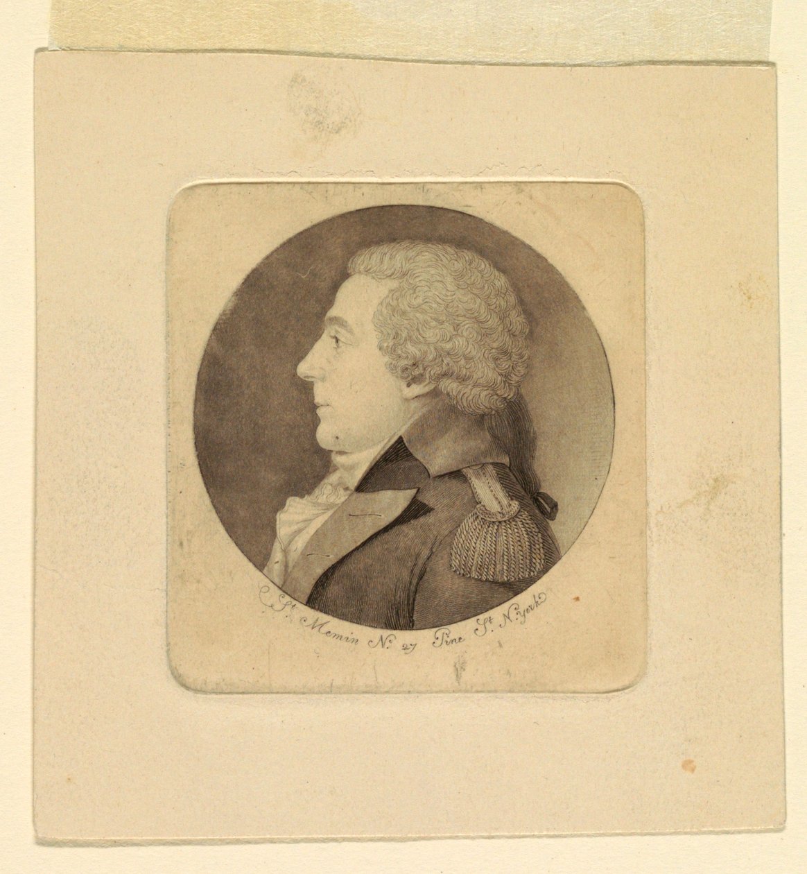 Portræt af en ung mand af Charles Balthazar Julien Févret de Saint Mémin