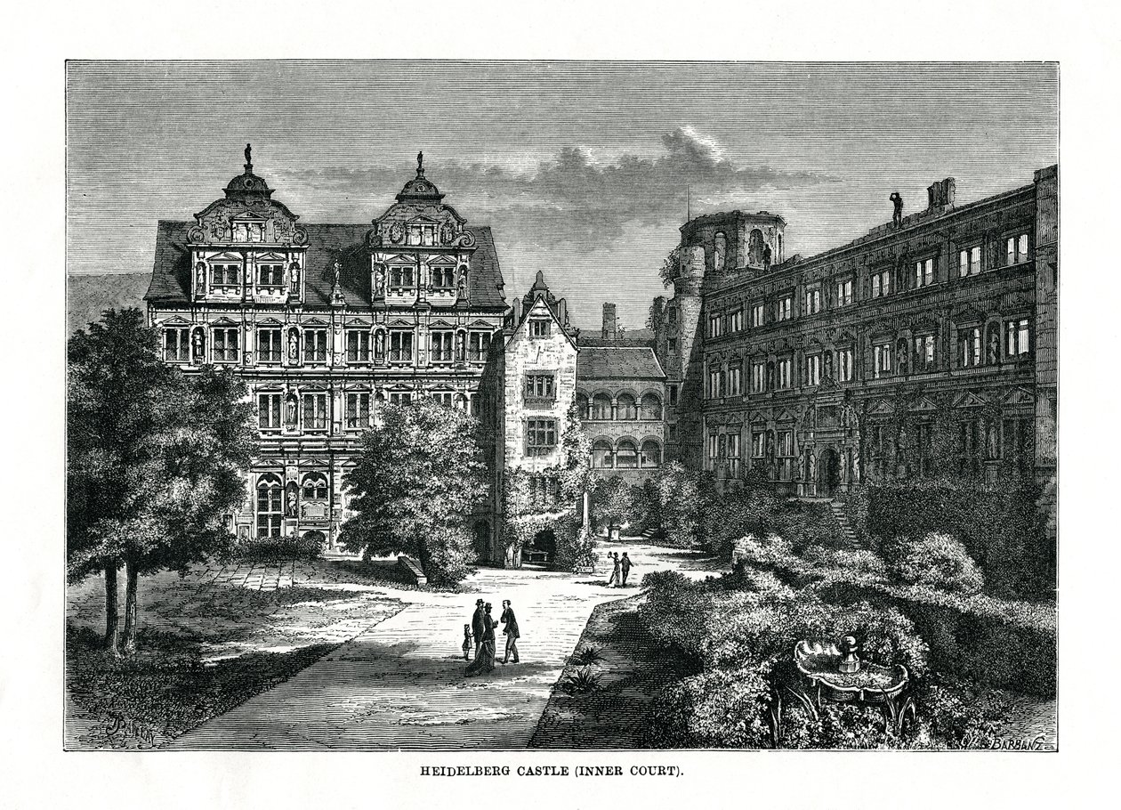 Heidelberg Slot, Tyskland, 1879 af Charles Barbant