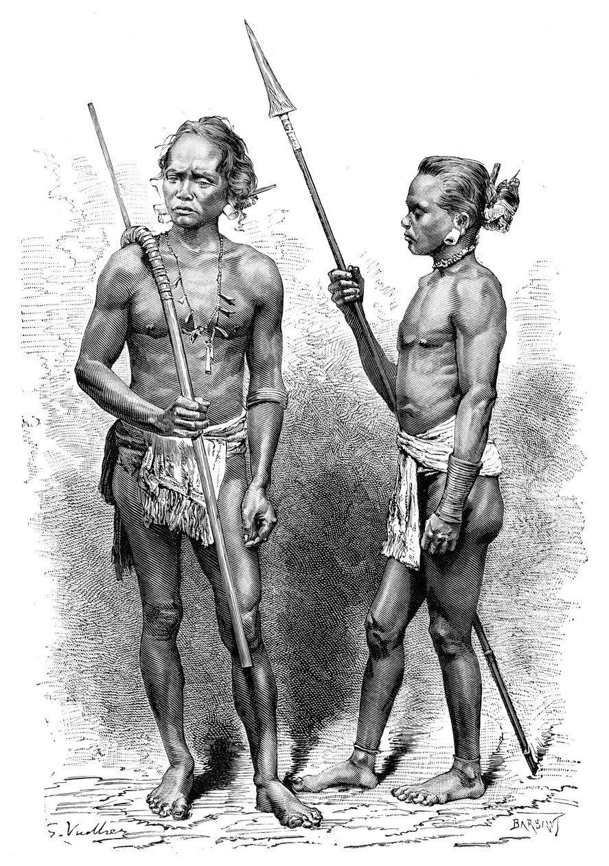 Moi folk, Indonesien, 1895. af Charles Barbant