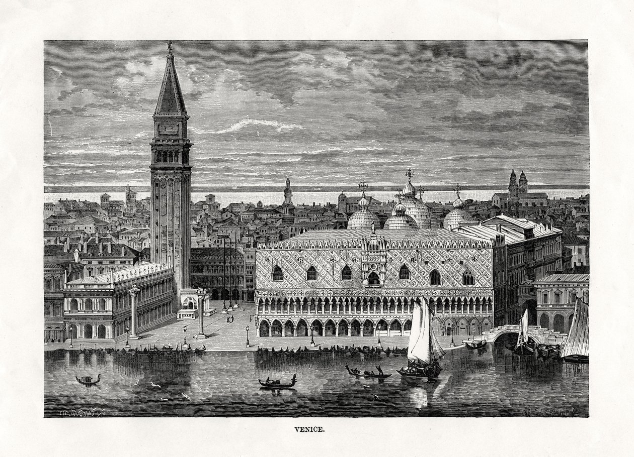 Venedig, Italien, 1879 af Charles Barbant