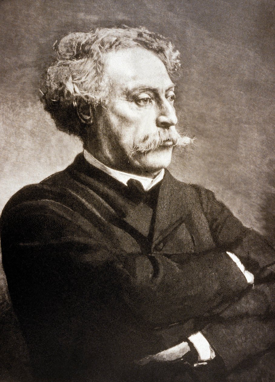 Alexandre Dumas Fils (1824-1895) fransk forfatter efter Leon Bonnat (stik) af Charles Baude