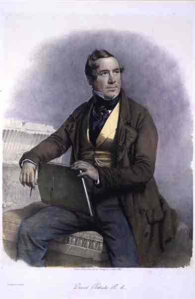 Portræt af David Roberts R.A (1776-1864) af Charles Baugniet
