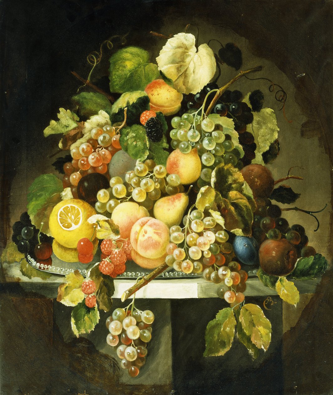 Stilleben med frugt, af Charles Baum
