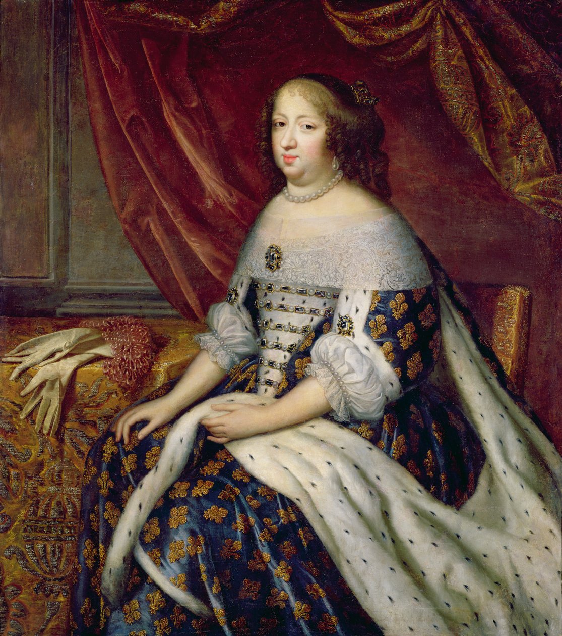 Portræt af Anne af Østrig (1601-66) Dronning af Frankrig af Charles Beaubrun