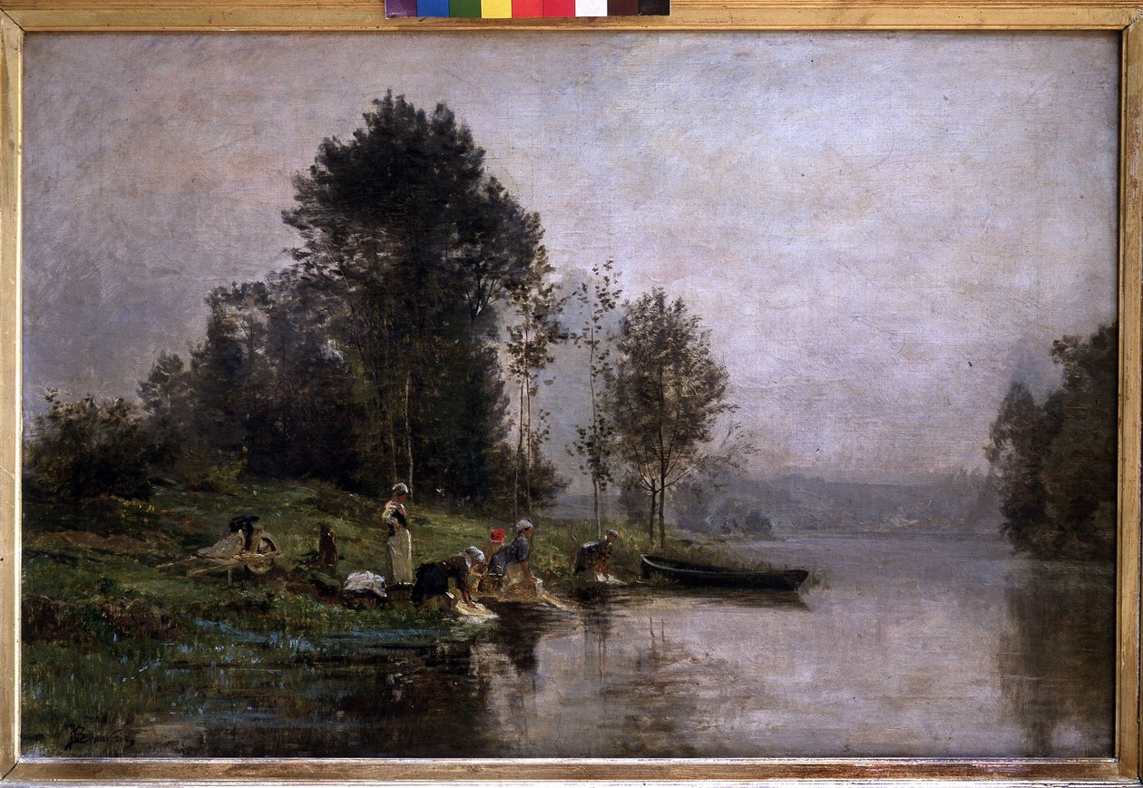 Tåget morgen på Oise. n.d (olie på lærred) af Charles Beauverie