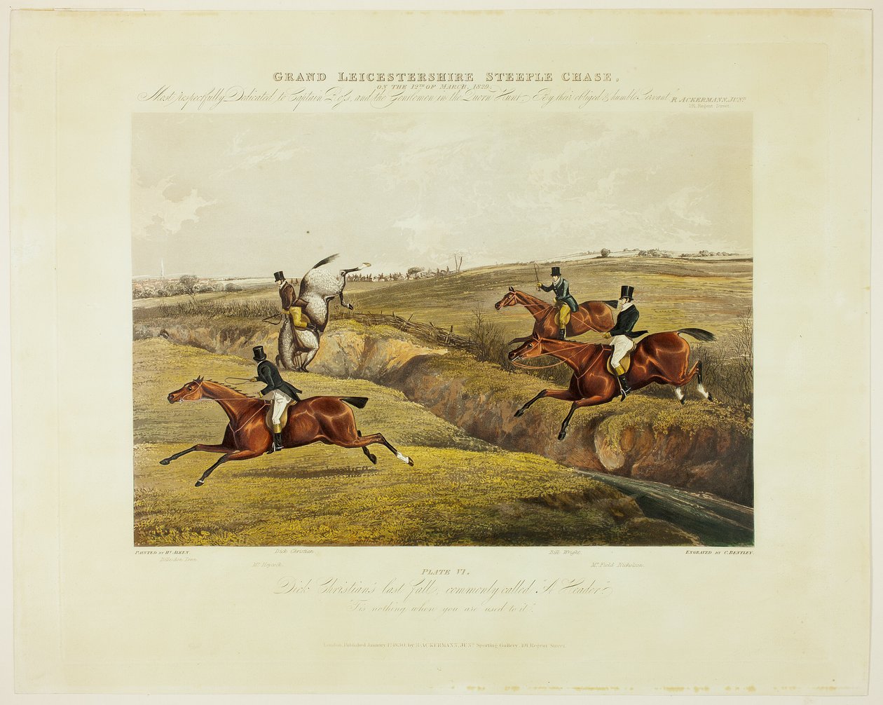 Dick Christians Last Fall, fra Grand Leicestershire Steeplechase af Charles Bentley
