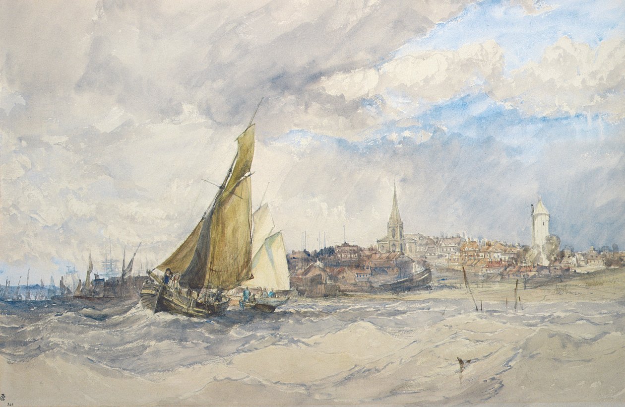 Harwich, fra havet af Charles Bentley