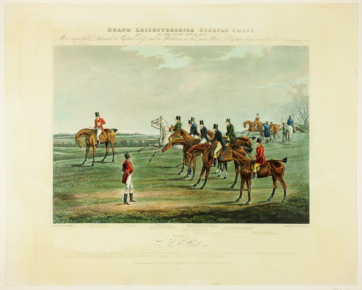 Starten, fra The Grand Steeplechase over Leicestershire af Charles Bentley