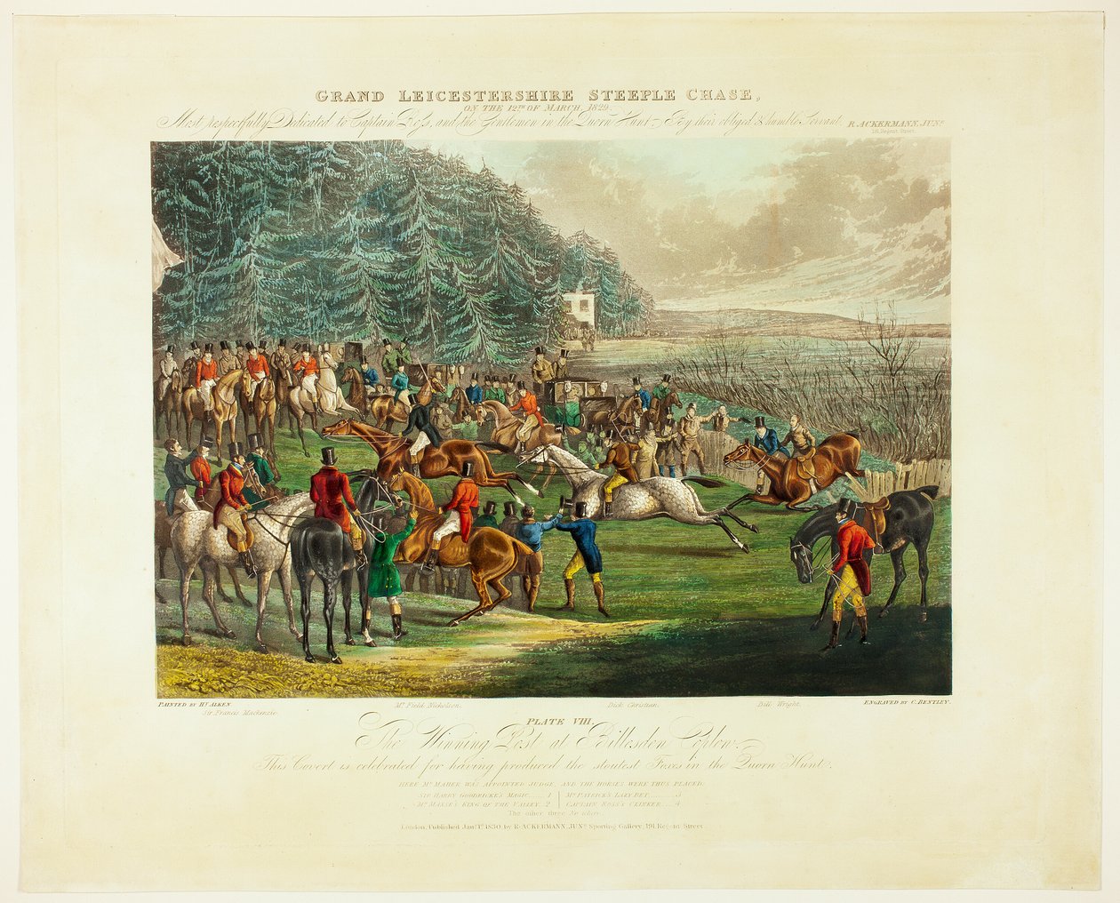The Winning Post, fra The Grand Steeplechase over Leicestershire af Charles Bentley