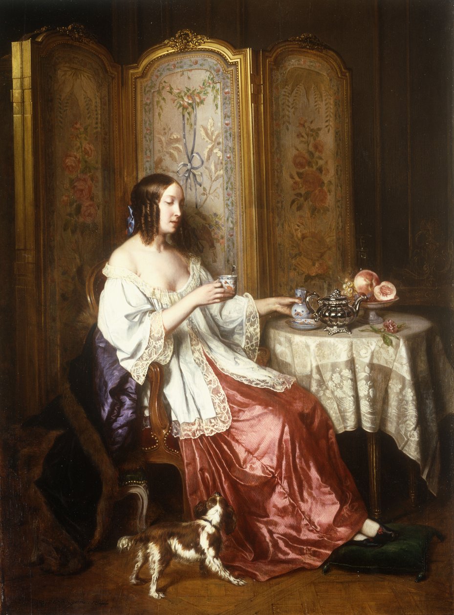 En kop chokolade, 1844 af Charles Beranger