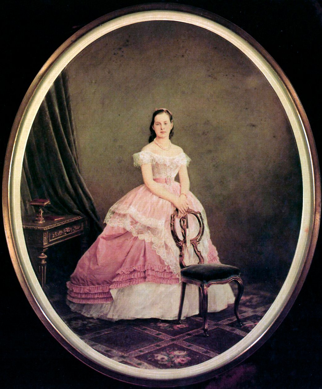 Portræt af storhertuginde Maria Alexandrovna af Rusland, 1853-1920, 1860