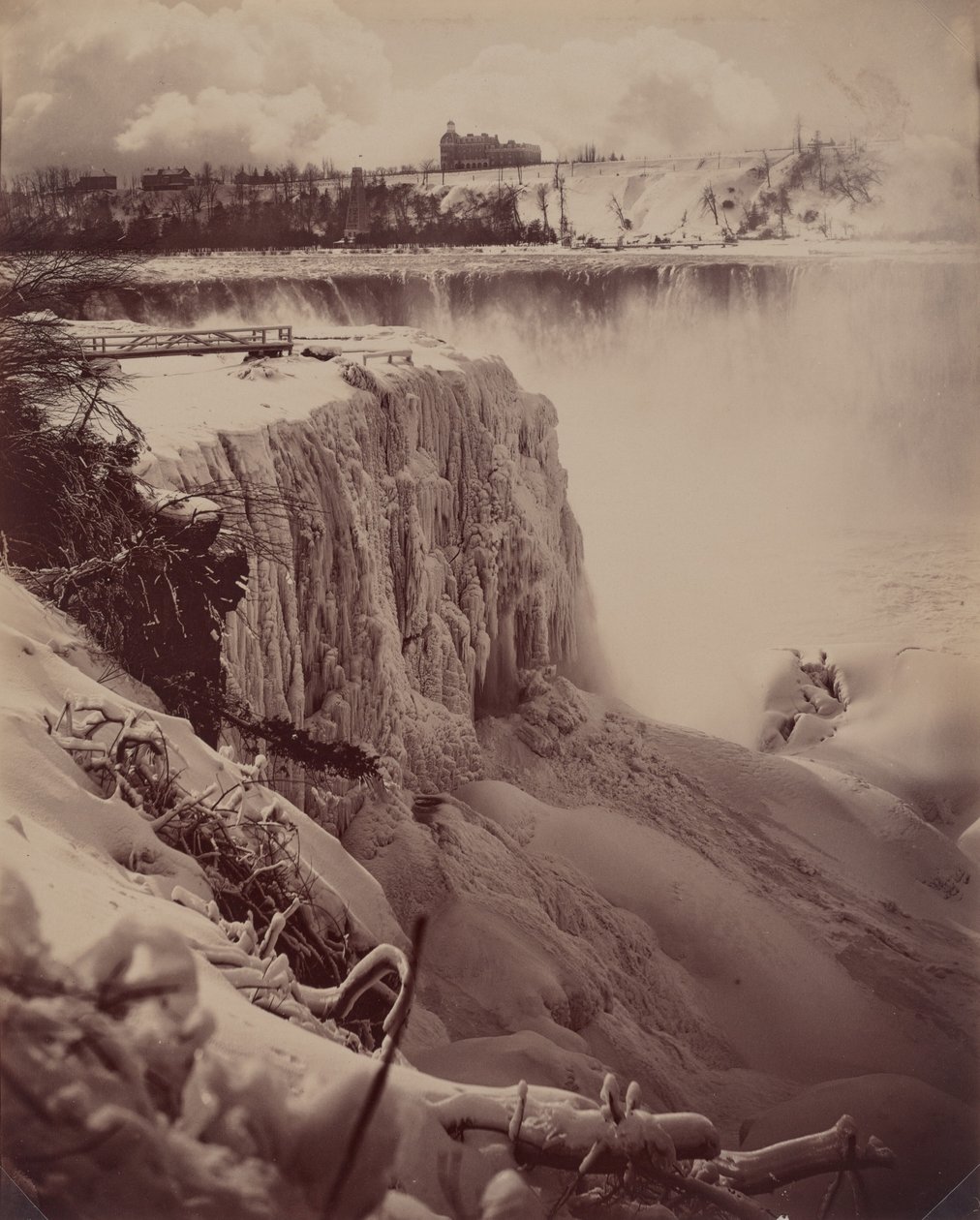 Frozen Falls, ca. 1880 (foto) af Charles Bierstadt