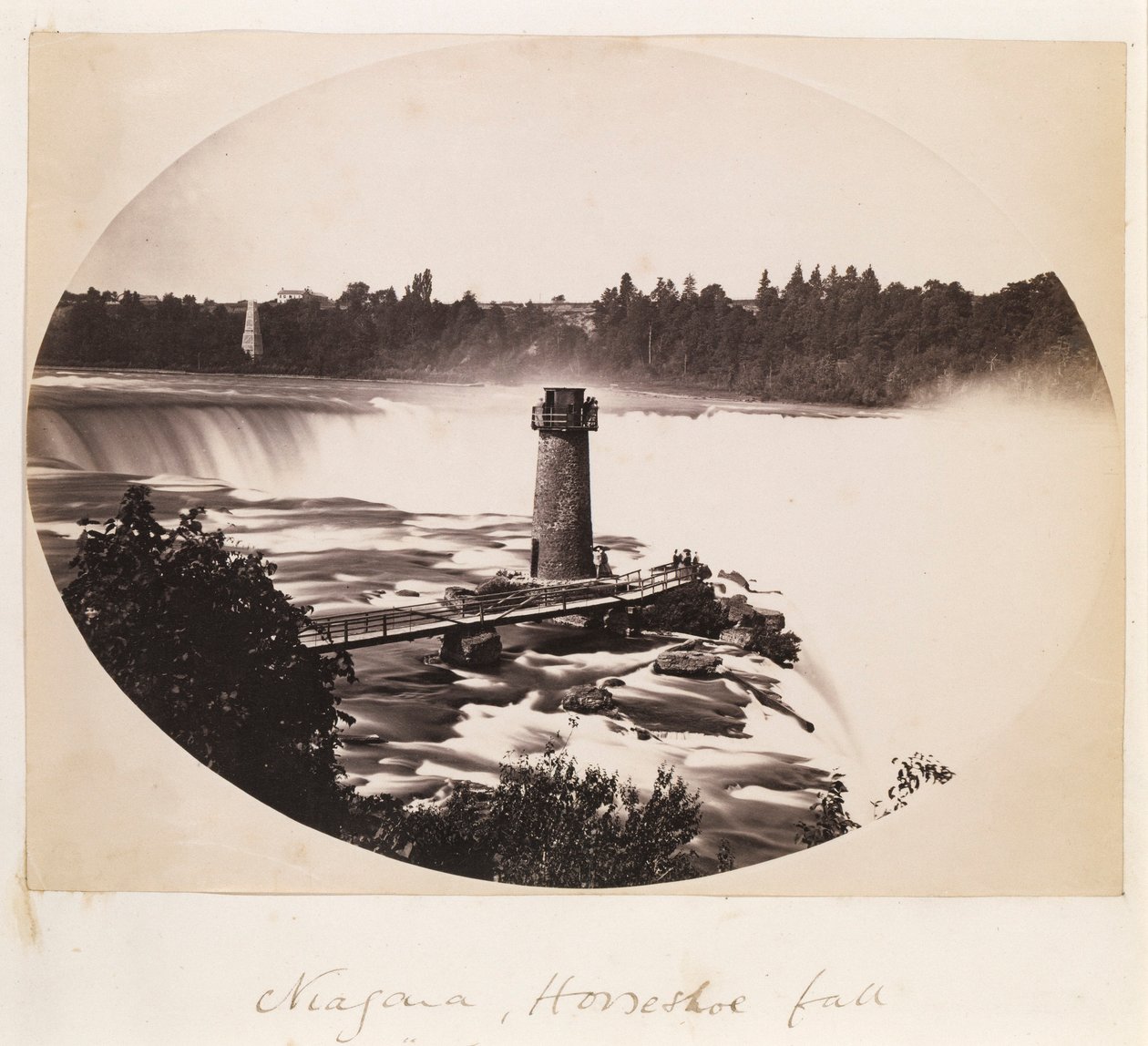 Niagara, Horseshoe Falls og Terrapin Tower af Charles Bierstadt