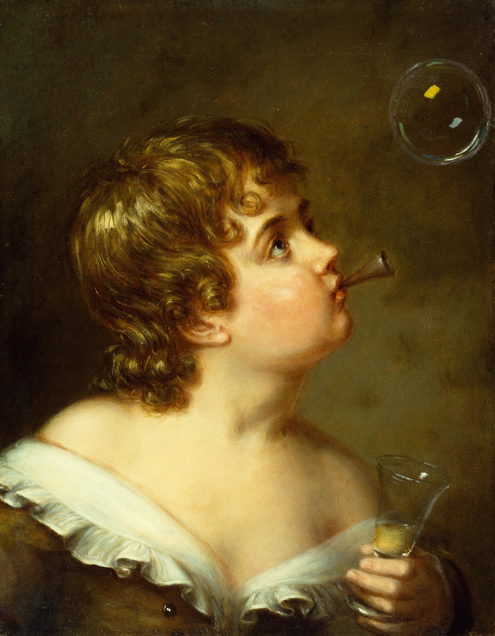 Blowing Bubbles (olie på lærred) af Charles Bird King
