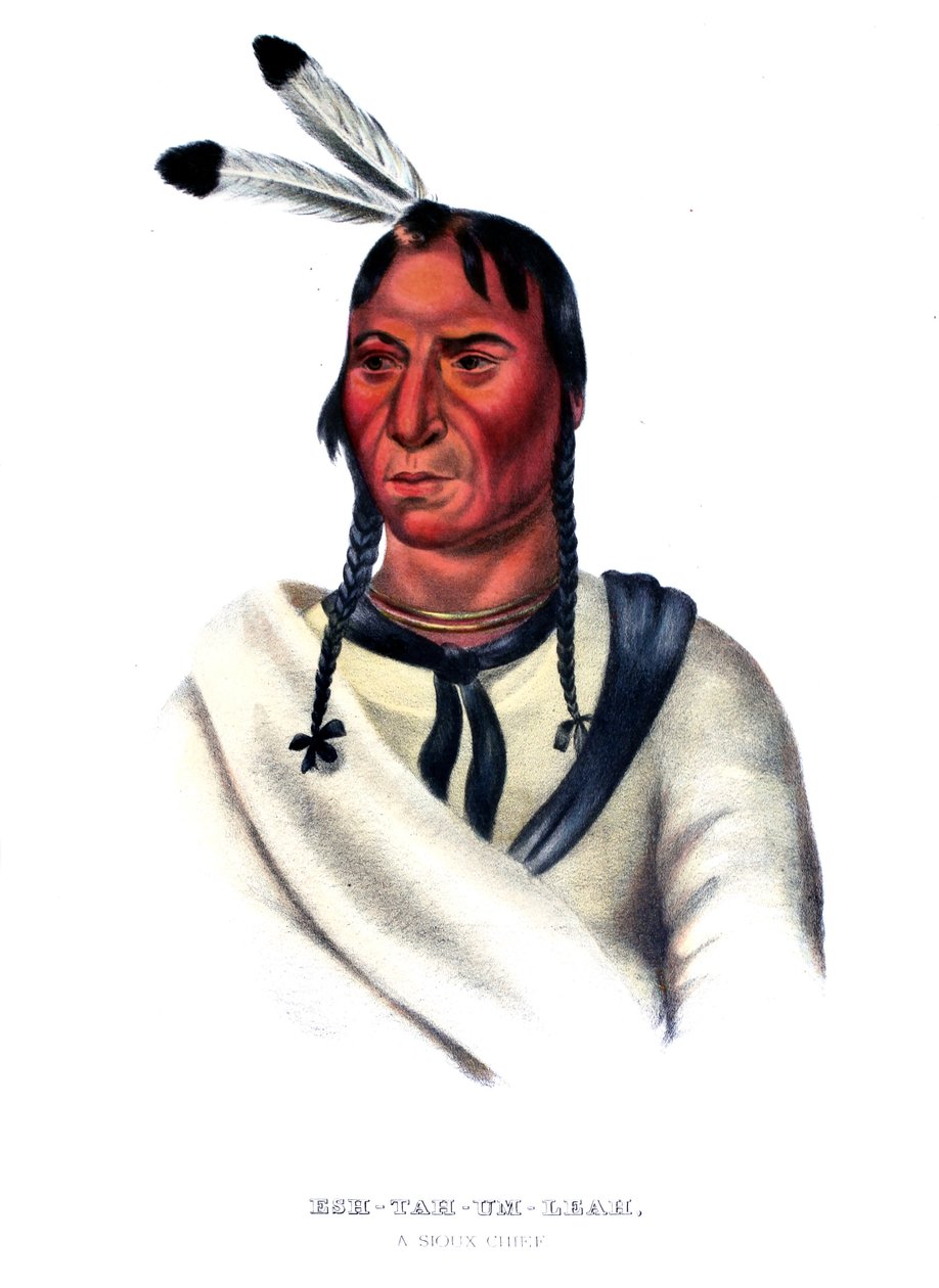 Eshtahumbah (Søvnende øjne), en sioux-høvding af Charles Bird King
