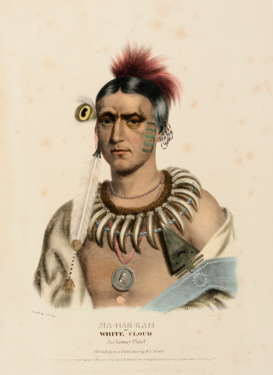 MA-HAS-KAH, fra Historien om indianerstammerne i Nordamerika af Charles Bird King