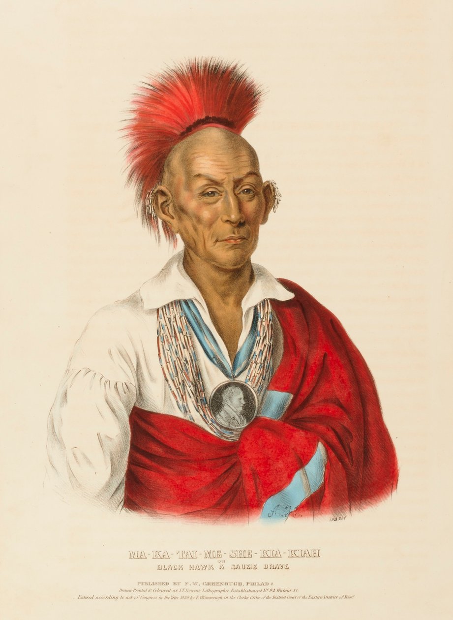 MA-KA-TAI-ME-SHE-KIA-KIAH, fra Historien om indianerstammerne i Nordamerika af Charles Bird King