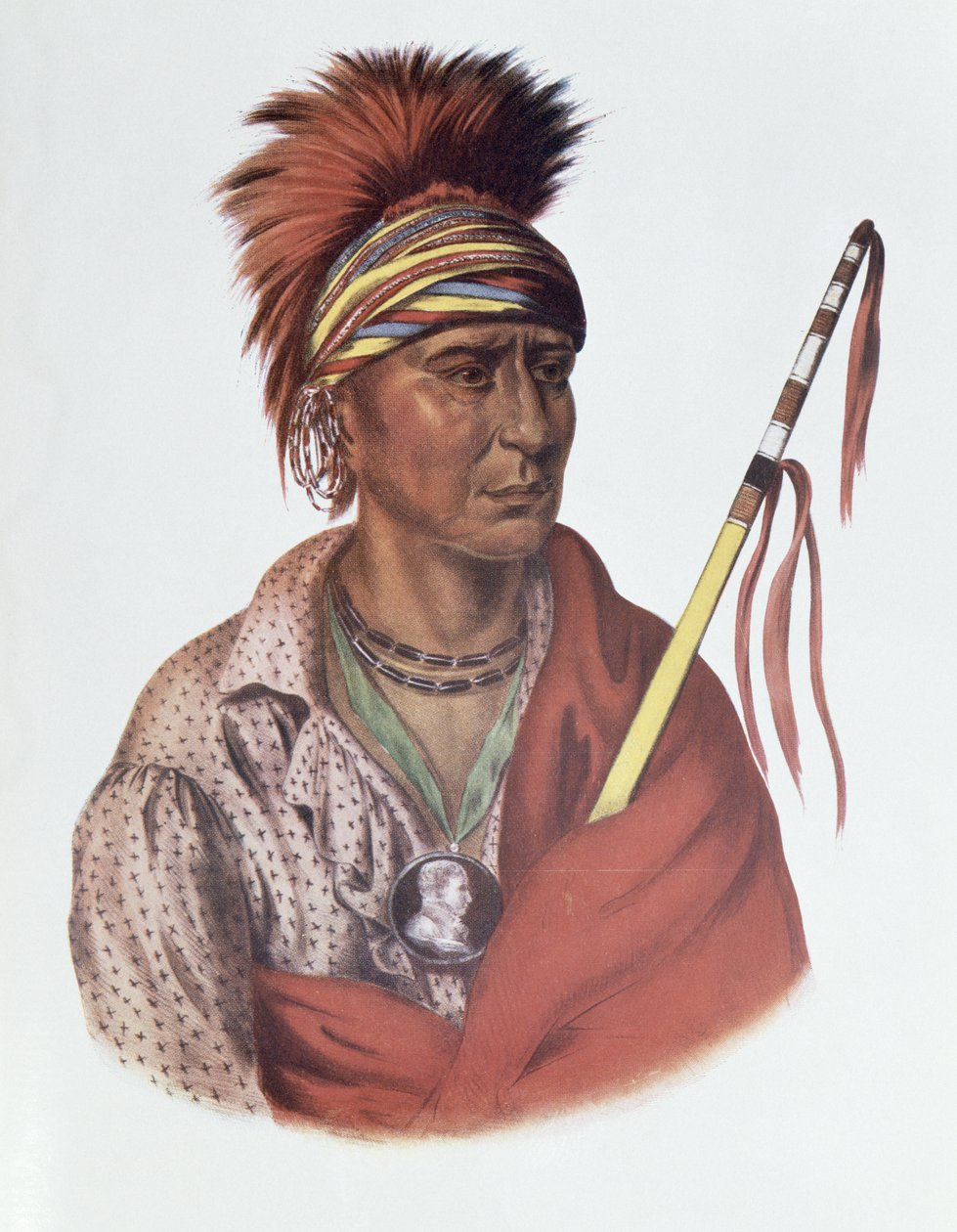Notchimine or No Heart, en Iowa Chief, 1837, illustration fra 
