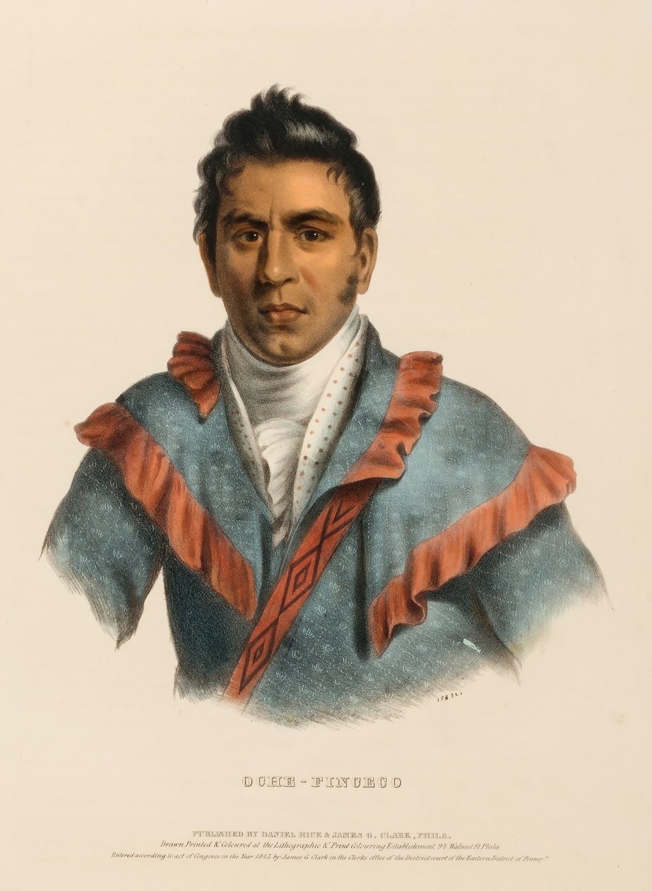 OCHE-FINCECO, fra Historien om indianerstammerne i Nordamerika af Charles Bird King