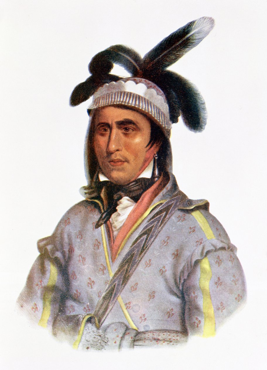 Opothle-Yoholo, a Creek Chief, 1825, illustration fra 
