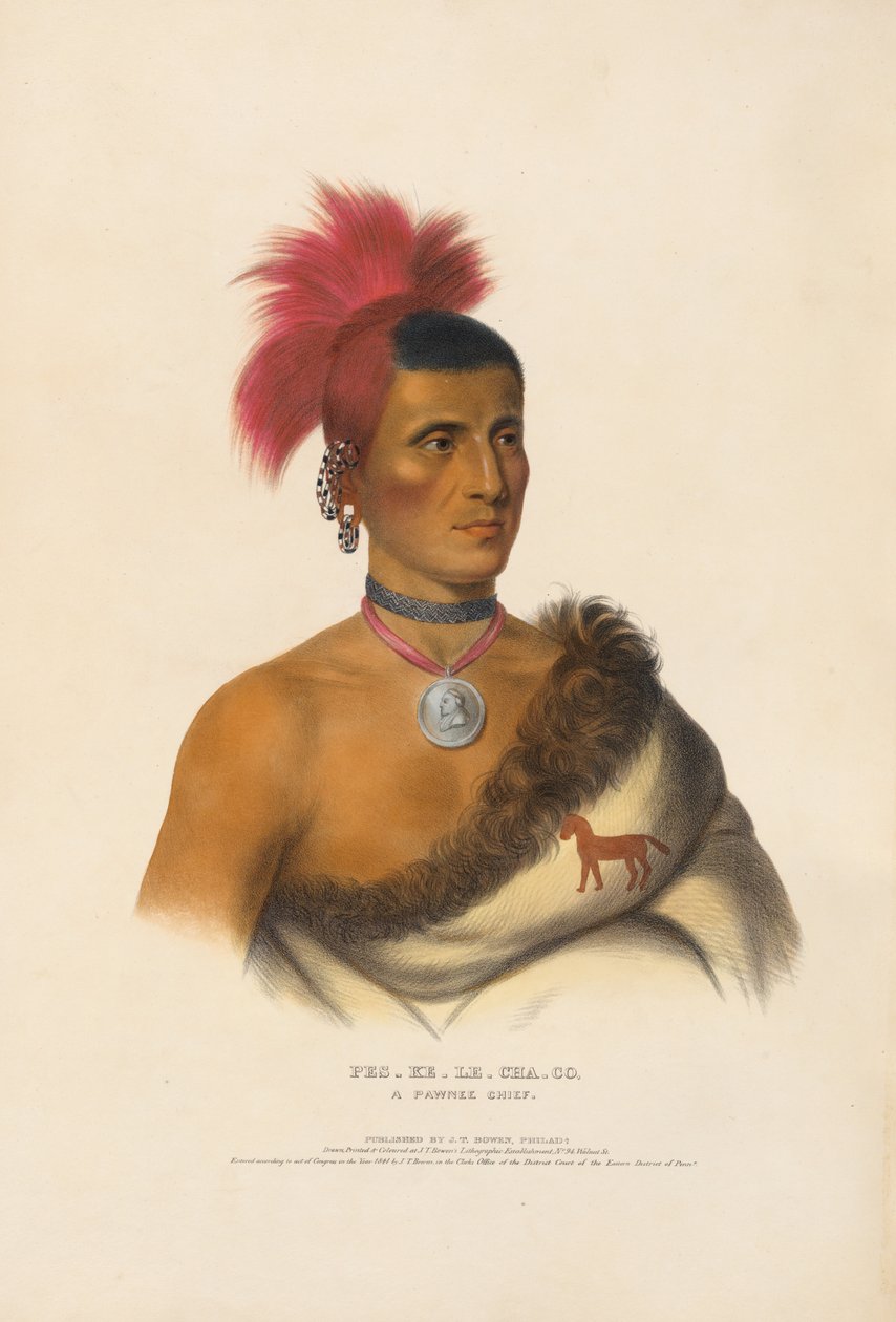 Pes-ke-le-cha-co - En Pawnee-høvding af Charles Bird King