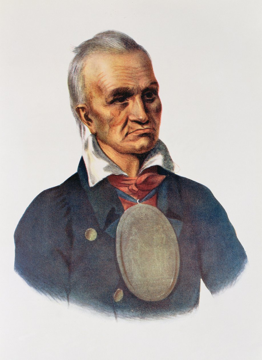 Red Jacket, Seneca War Chief, 1828, illustration fra 