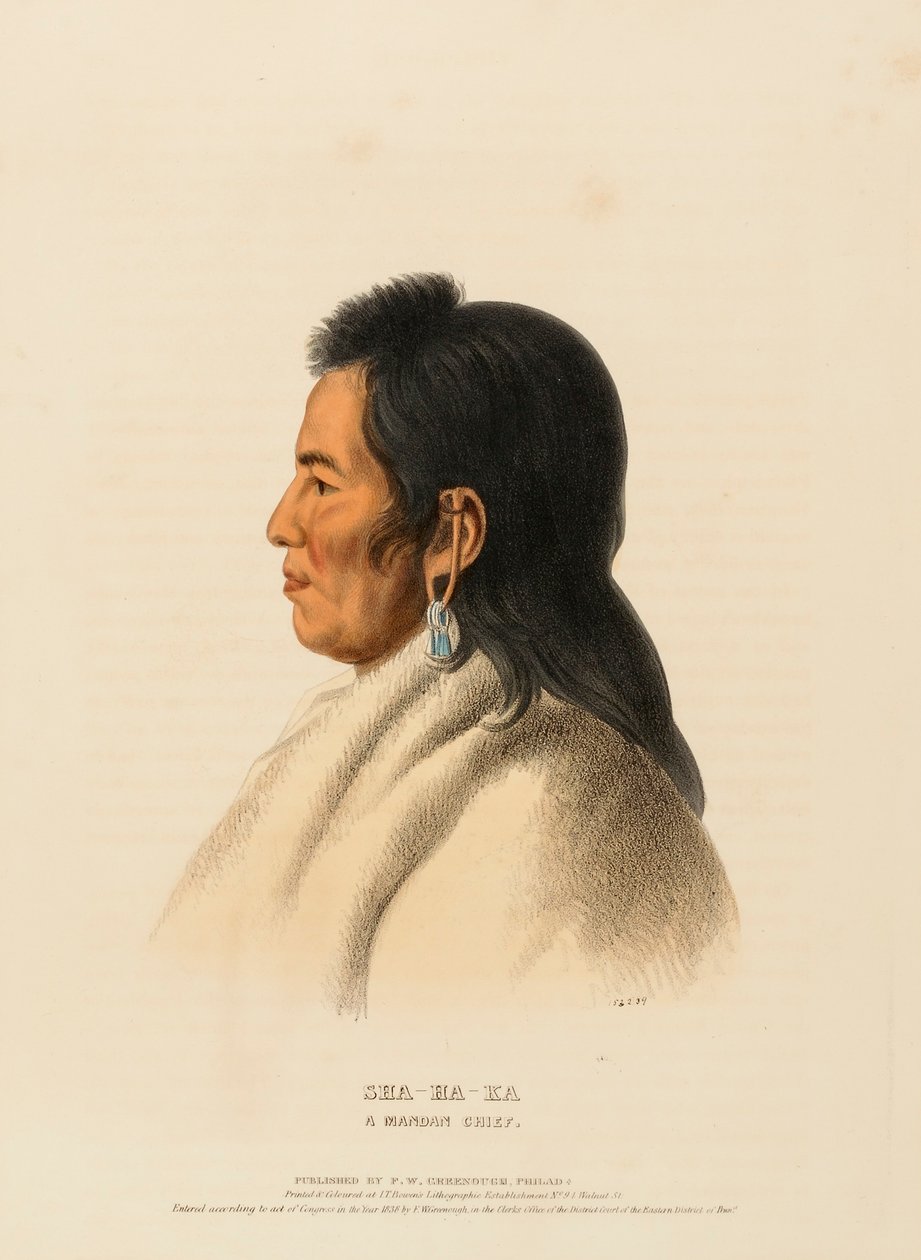 SHA-HA-KA. EN MANDAN-HØVDING. af Charles Bird King