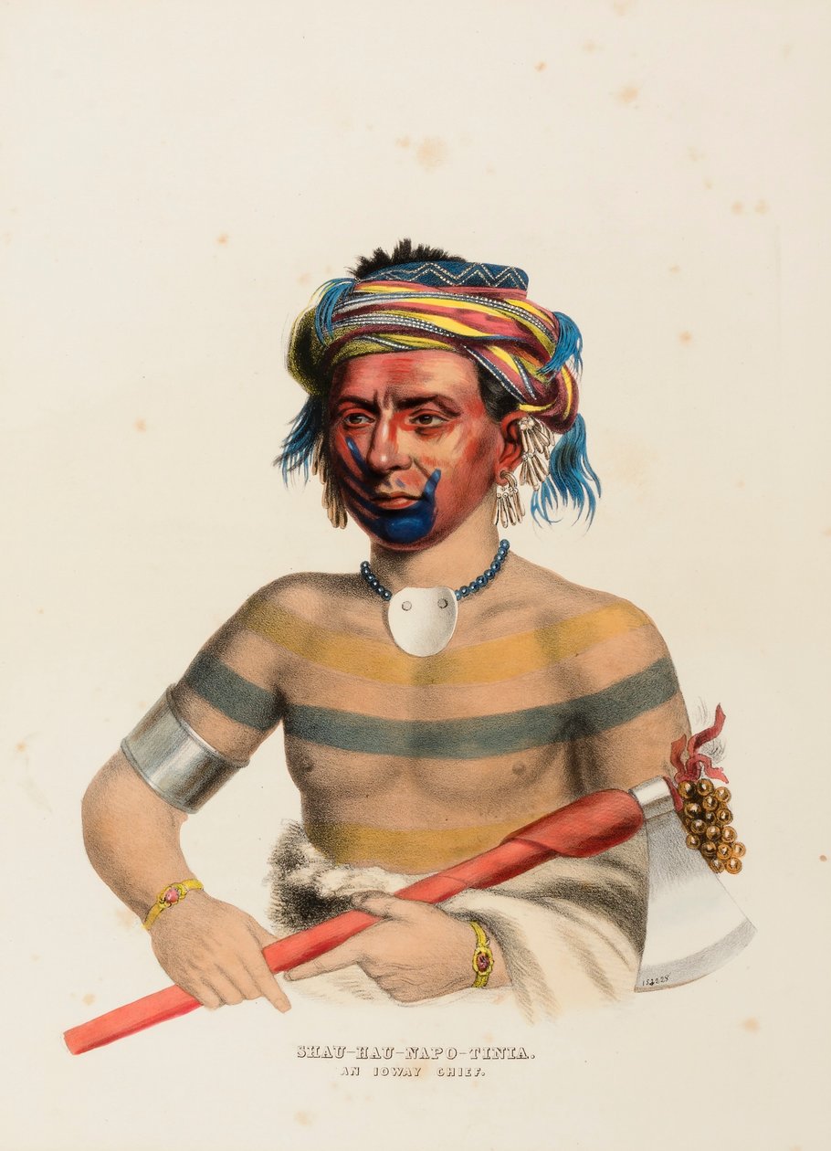 SHAU-HAU-NAPO-TINTA. EN HØVDING FRA IOWA. af Charles Bird King