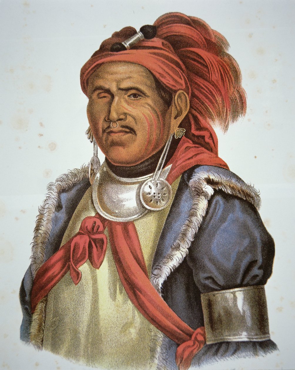 Tenskwatawa (1775-1836) (farve litho) af Charles Bird King