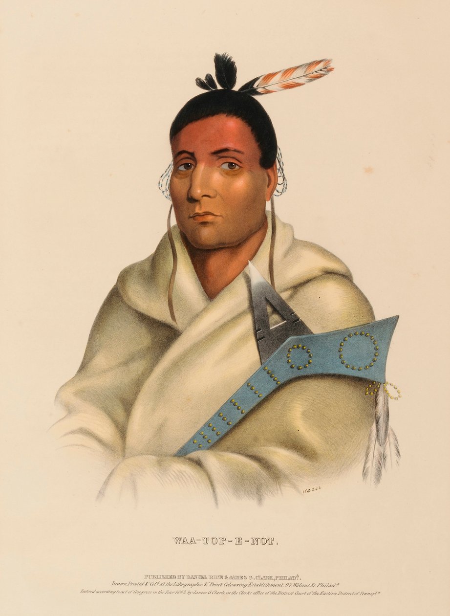 WAA-TOP-E-NOT, fra Historien om indianerstammerne i Nordamerika af Charles Bird King